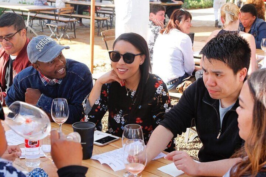 Good wine, great friends, and endless laughter—perfect moments in the Winelands