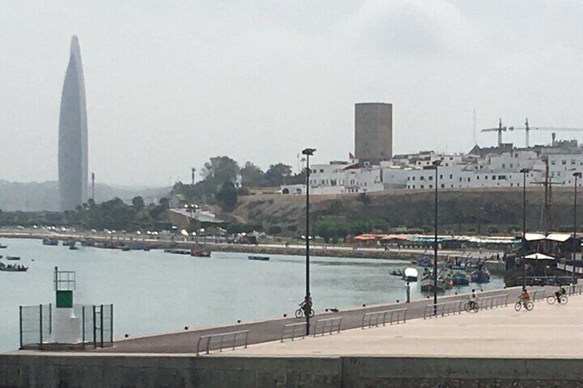 Hassan minaret and the new tower 