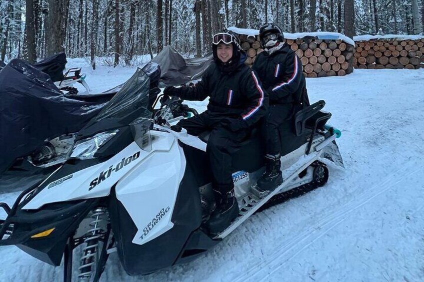 Snowmobile Riding Adventure in Banff Town