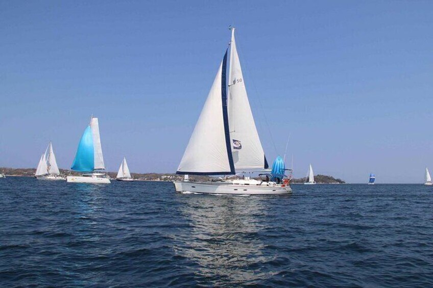 Our sailboat is named Chao Lay. The boat has completed one complete circumnavigation of the globe crossing the Atlantic, Pacific, and Indian Oceans. 