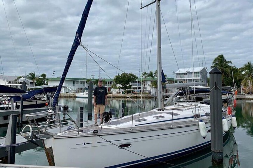 Look for our boat, Chao Lay, docked at Yacht Haven Marina next to Publix Supermarket