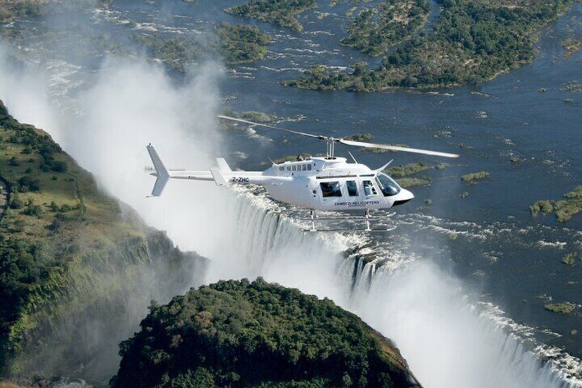 12-13 min Helicopter Flight over the Victoria Falls