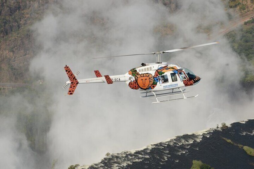 12-13 min Helicopter Flight over the Victoria Falls