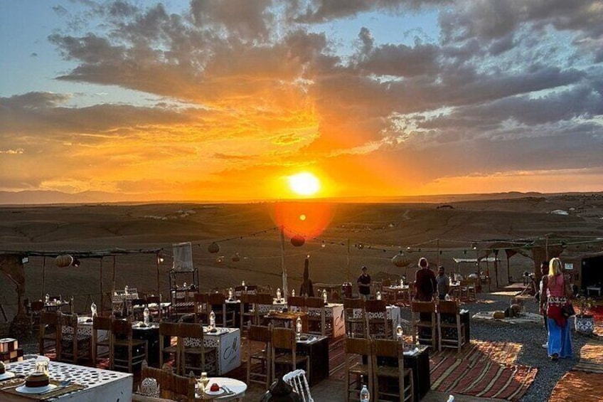 Marrakesh Agafay Desert Sunset Dinner Show with Transfers