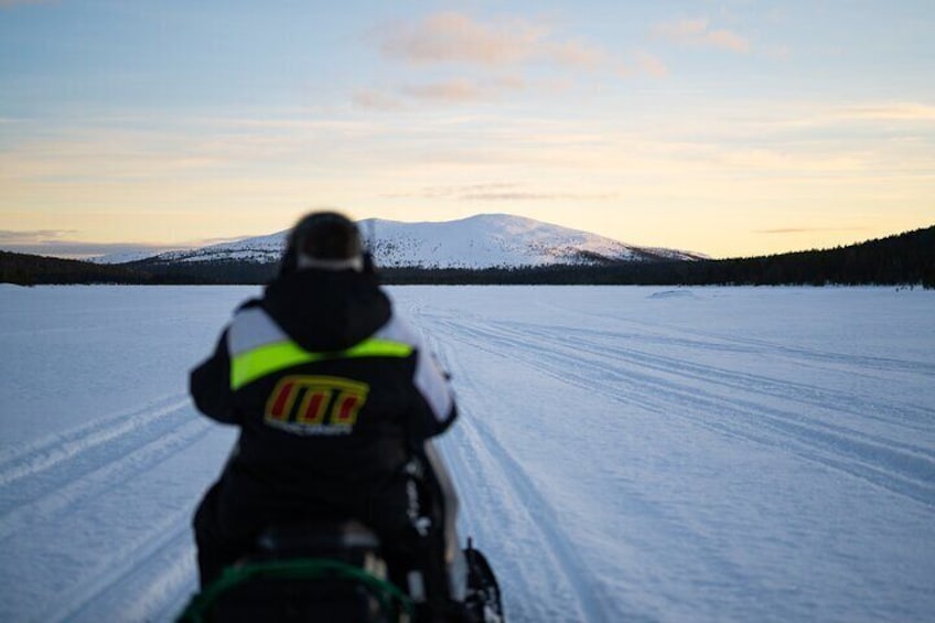 Wilderness Adventure by Snowmobile Sleigh