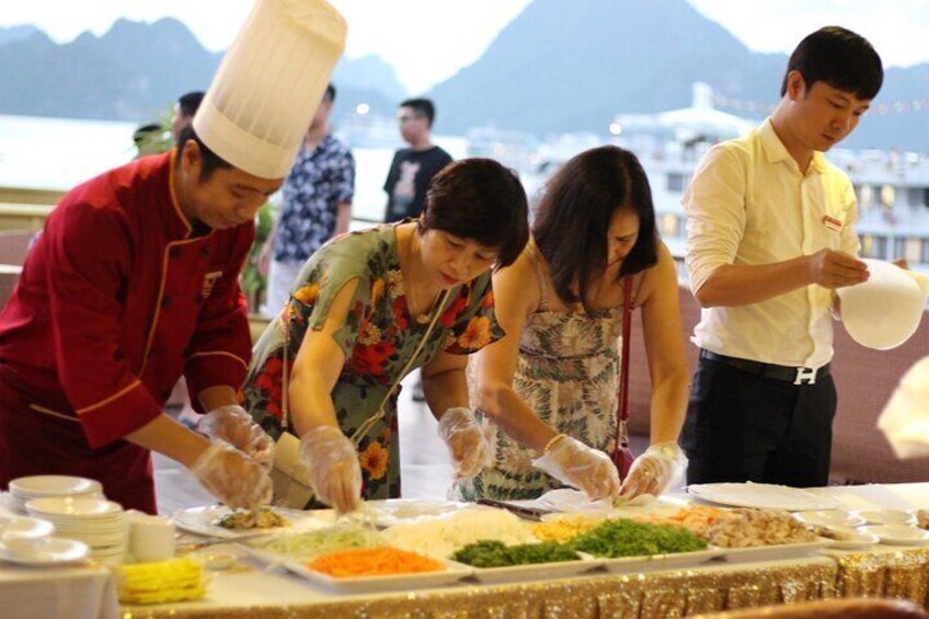 Cooking class on cruise