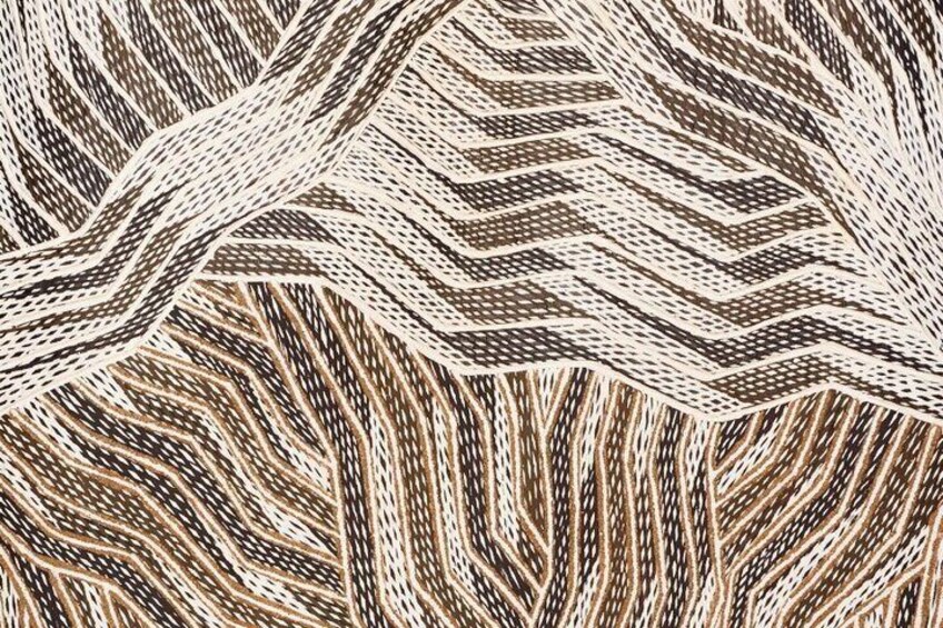 Gunybi Ganambarr Coastline of Grindall Bay (detail) 2016 © Gunybi Ganambarr Image © Art Gallery of New South Wales
