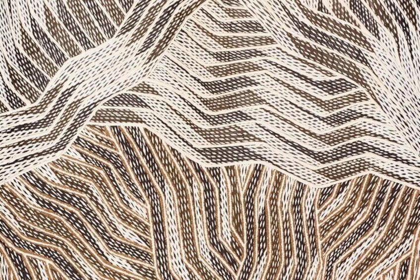 Gunybi Ganambarr Coastline of Grindall Bay (detail) 2016 © Gunybi Ganambarr Image © Art Gallery of New South Wales