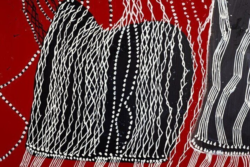 N Marawili Lightning (detail) 2017 © Estate of N Marawili Image © Art Gallery of New South Wales