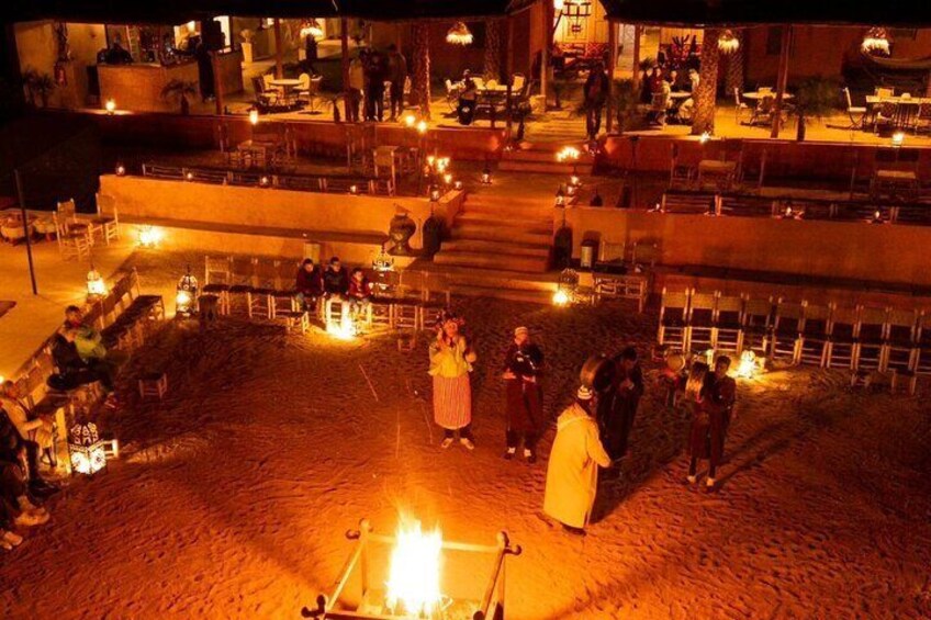 From Marrakech: Agafay Desert Camel Ride experience Dinner show