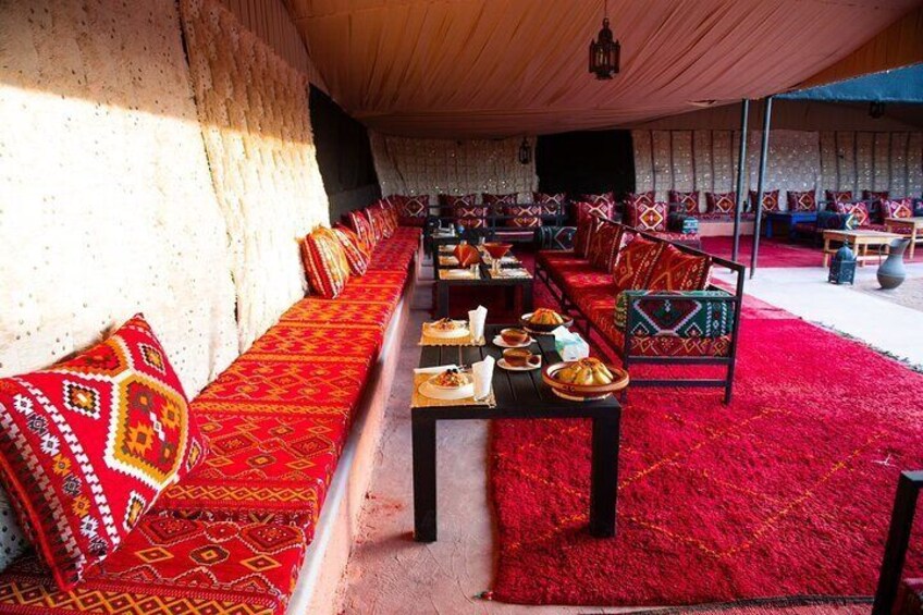From Marrakech: Agafay Desert Camel Ride experience Dinner show
