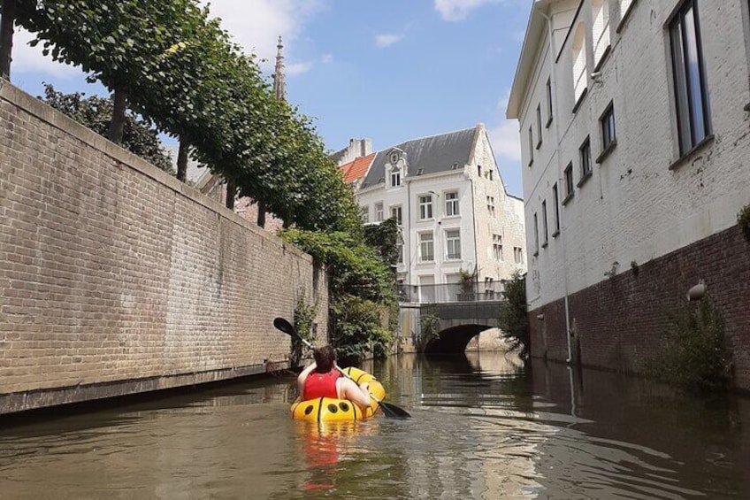 Explore Leuven and natural surroundings by inflatable packraft