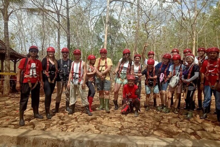 Jomblang cave preparation