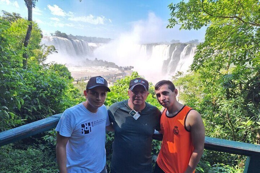 Customers visiting waterfalls 