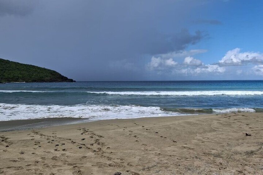 Beautiful Santa Maria Beach at the end of the hike.