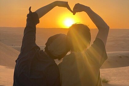 Wadi Bani Khalid and Wahiba Sands Desert with Sunset Watching