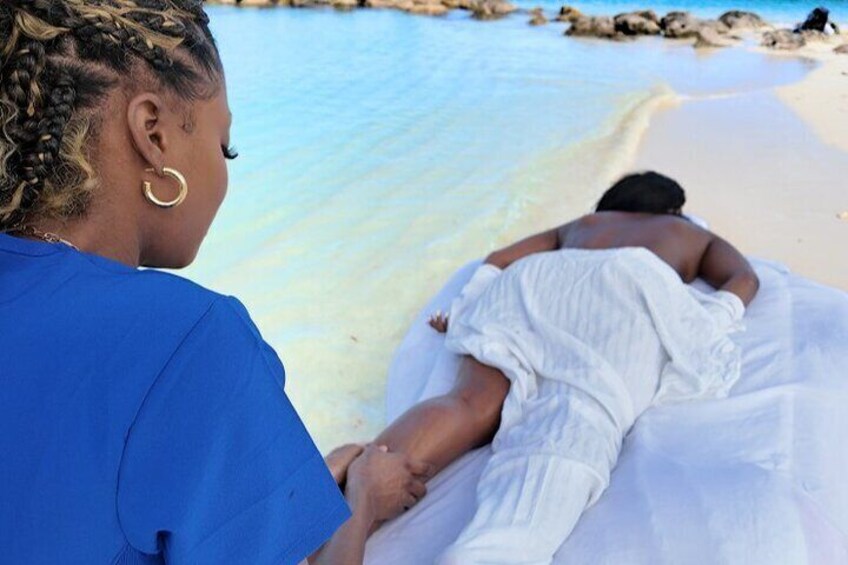 Unwind with a luxury massage on Saunders Beach