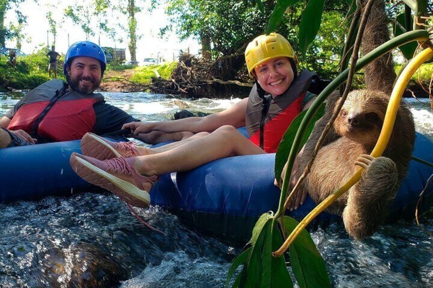 Combo Blue river Tubing ,Sloth Refuge and Rain Forest.