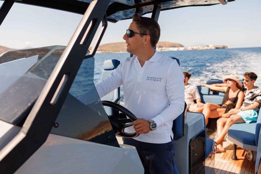 From Pollonia: Kimolos, Poliegos, & Milos Private Boat Tour