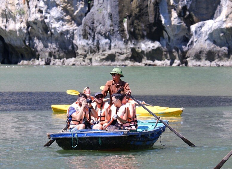 Picture 6 for Activity Hanoi: Islands, Caves, Kayak & Halong Dragonfly Boat Cruise