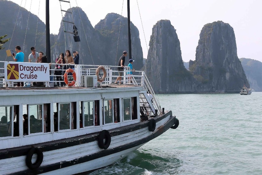 Picture 11 for Activity Hanoi: Islands, Caves, Kayak & Halong Dragonfly Boat Cruise