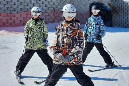 Ski and Snowboard Lesson in the Snowy Mountains of Korea