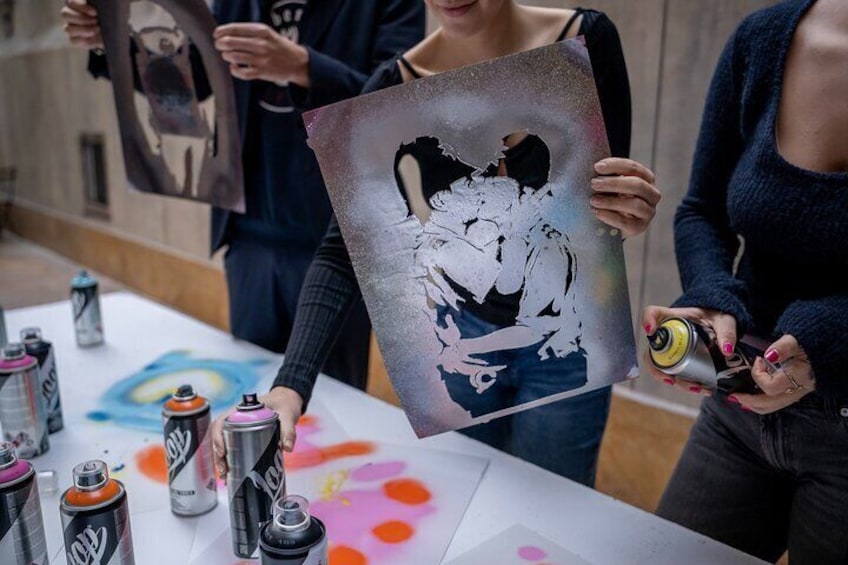 Museum Entrance with Stencil Art Workshop and Spray