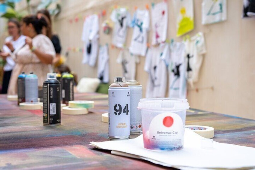 Museum Entrance with Stencil Art Workshop and Spray