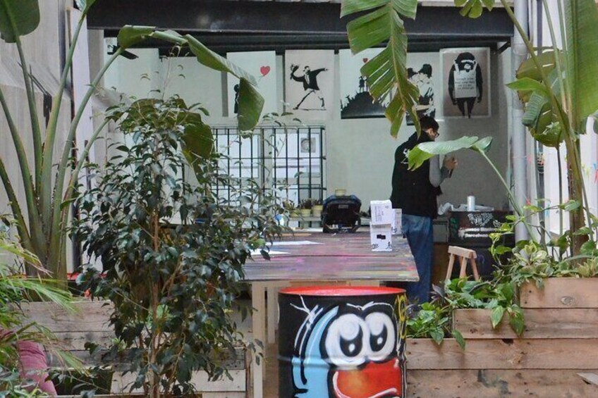 Museum Entrance with Stencil Art Workshop and Spray