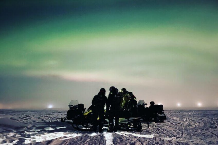 Guided Snowmobile Tour in Kiruna 