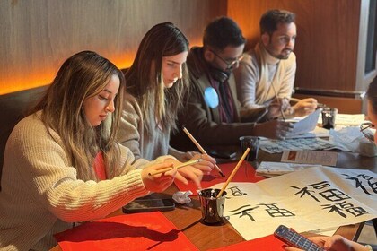 Chinese Culture Calligraphy Workshop with a Gift Near Lama Temple