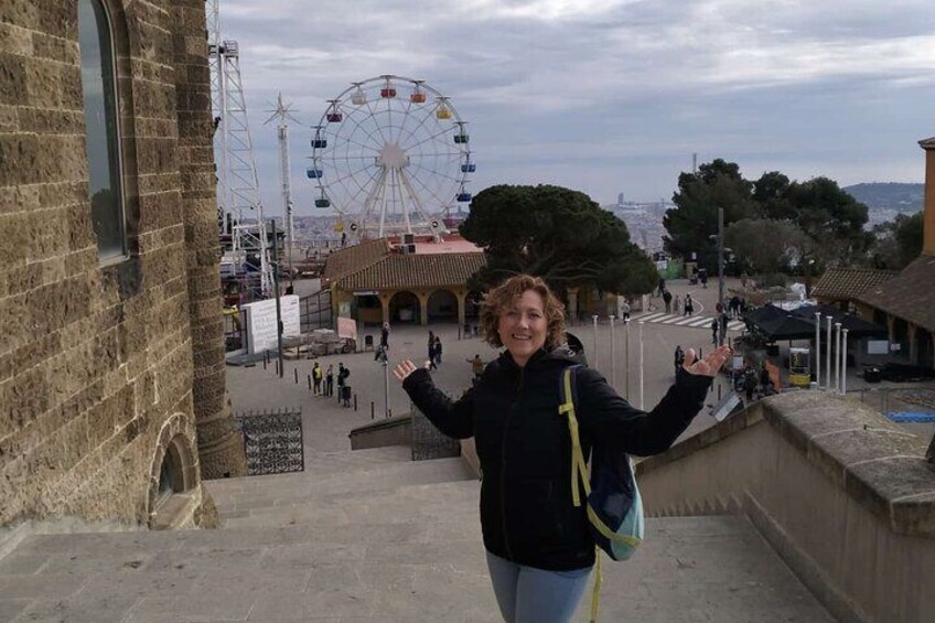 Hiking in Tibidabo Nature and Panoramic Photos