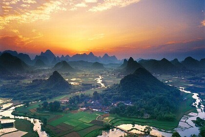 Li River Cruise Yulong River Bamboo Rafting Sunset Day Tour