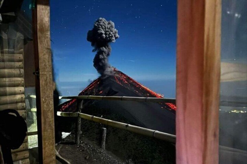 View in cabin Volcano of Fire