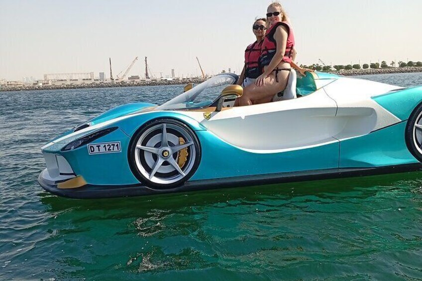 Jetski and Jetcar Dubai Package 60Min Burj Al Arab and Palm