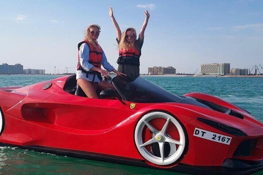 Jetski and Jetcar Dubai Package 60Min Burj Al Arab and Palm