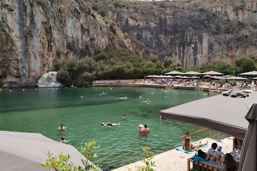 Lake Vouliagmeni Thermal Spa And Temple Of Poseidon Private Tour