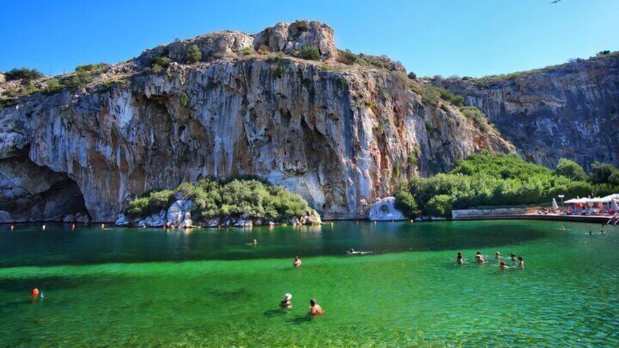 Lake Vouliagmeni Thermal Spa And Temple Of Poseidon Private Tour