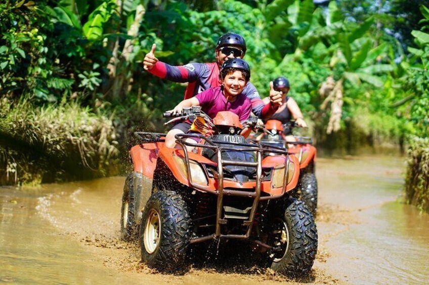 ATV Quad Bike Adventure Tunnel Cave Muddy Trail with Lunch