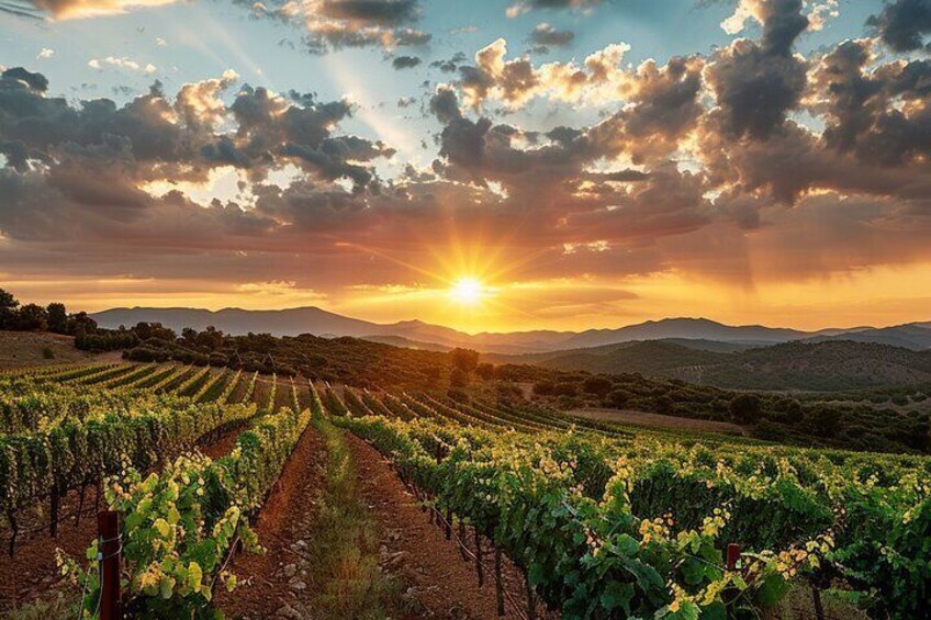 Beautiful Sunset Wine Tasting Tour in Penedès