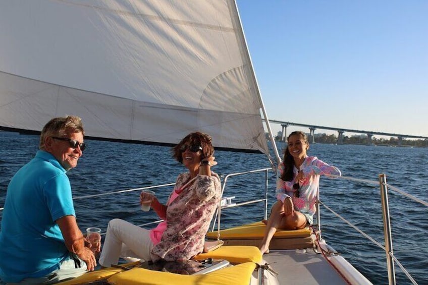 Grandparents and Mom enjoy their time out sailing together