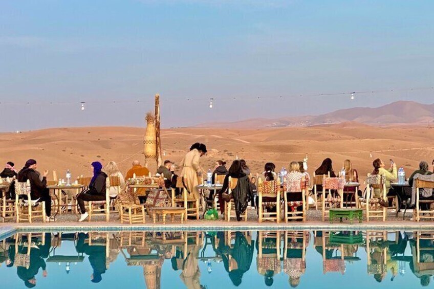 Marrakech: Agafay Desert Tour with camel, quad & Dinner Show
