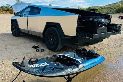 Tesla Cybertruck and Jetsurf Tour in the Sonoran Desert Lake