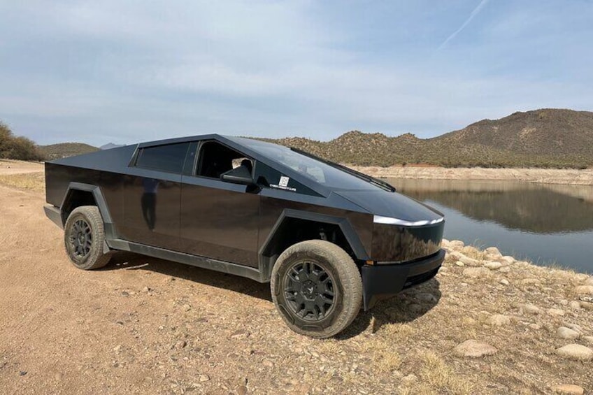 Tesla Cybertruck and Jetsurf Tour in the Sonoran Desert Lake