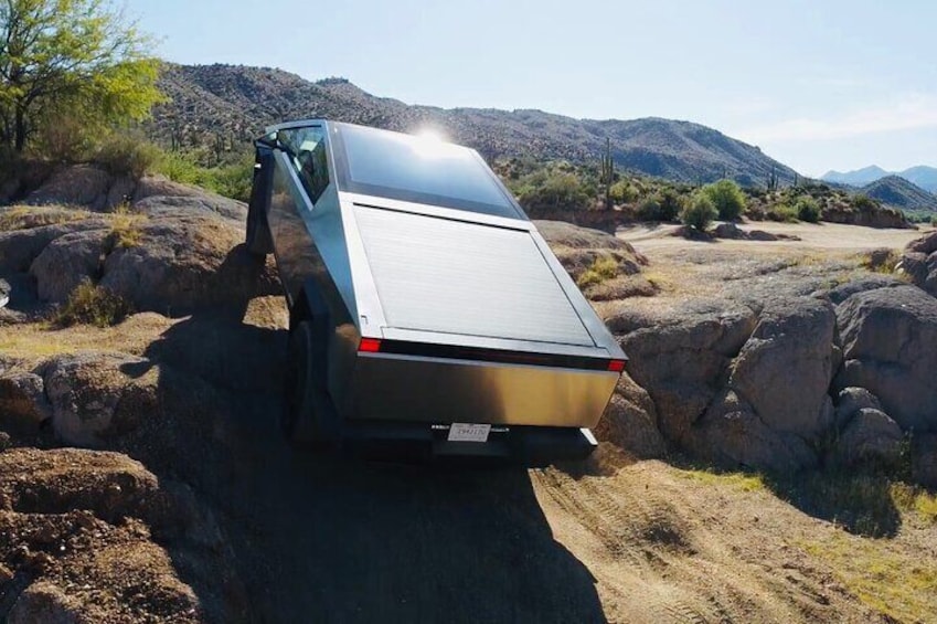 Tesla Cybertruck and Jetsurf Tour in the Sonora Desert Lake