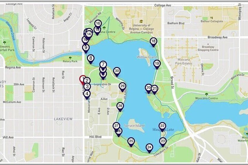 Regina's Wascana Lake Audio Walking Tour