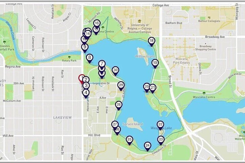 Regina's Wascana Lake Audio Walking Tour