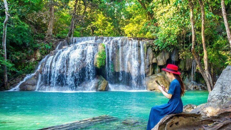 Full Day Erawan Waterfall and River Kwai Private Guided Tour