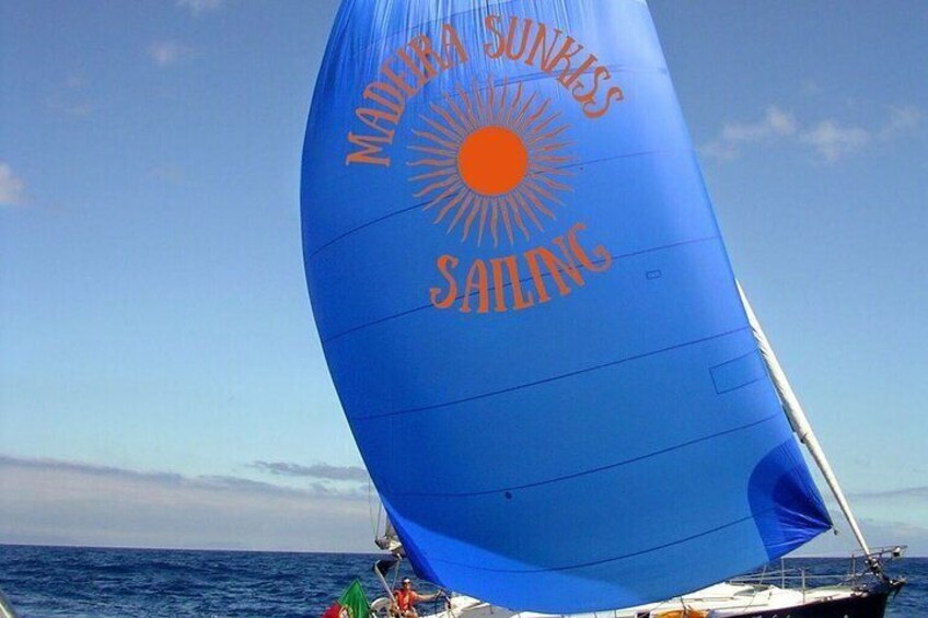 Riping along under the spinnaker