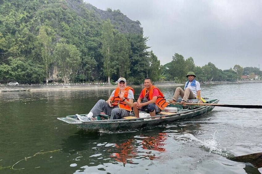 Sampan boat trip in Ninh Binh with Vietnam Stories Travel Agent